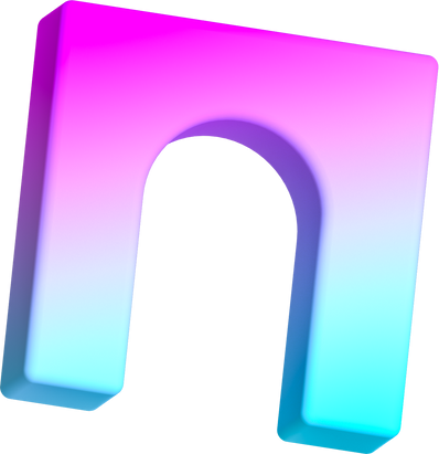 Vibrant Blocky 3D Shape Gradient Archway